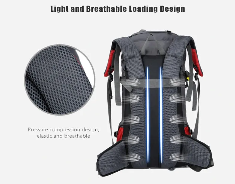 60L High Capacity Camping Hiking Backpack