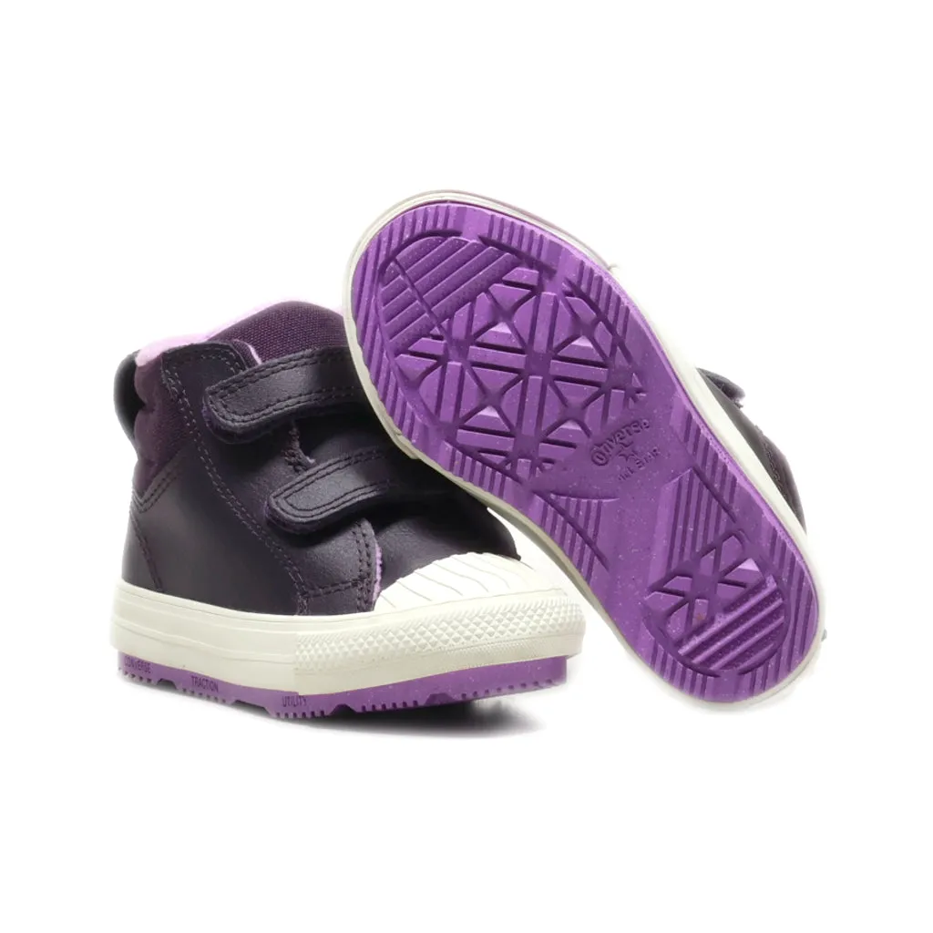 Converse Chuck Taylor Snow Boots Leather Purple Colour For Kids