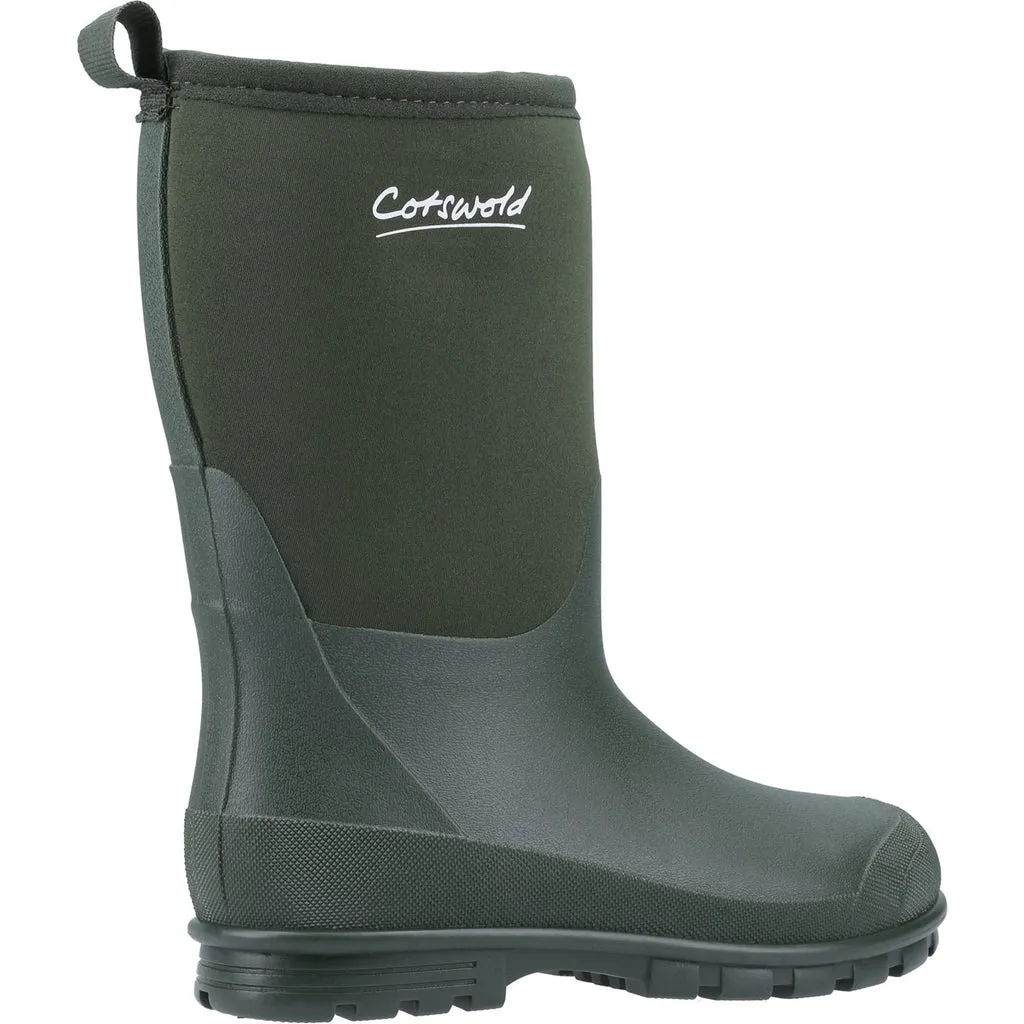 Cotswold Junior Hilly Neoprene Wellington Boot Green