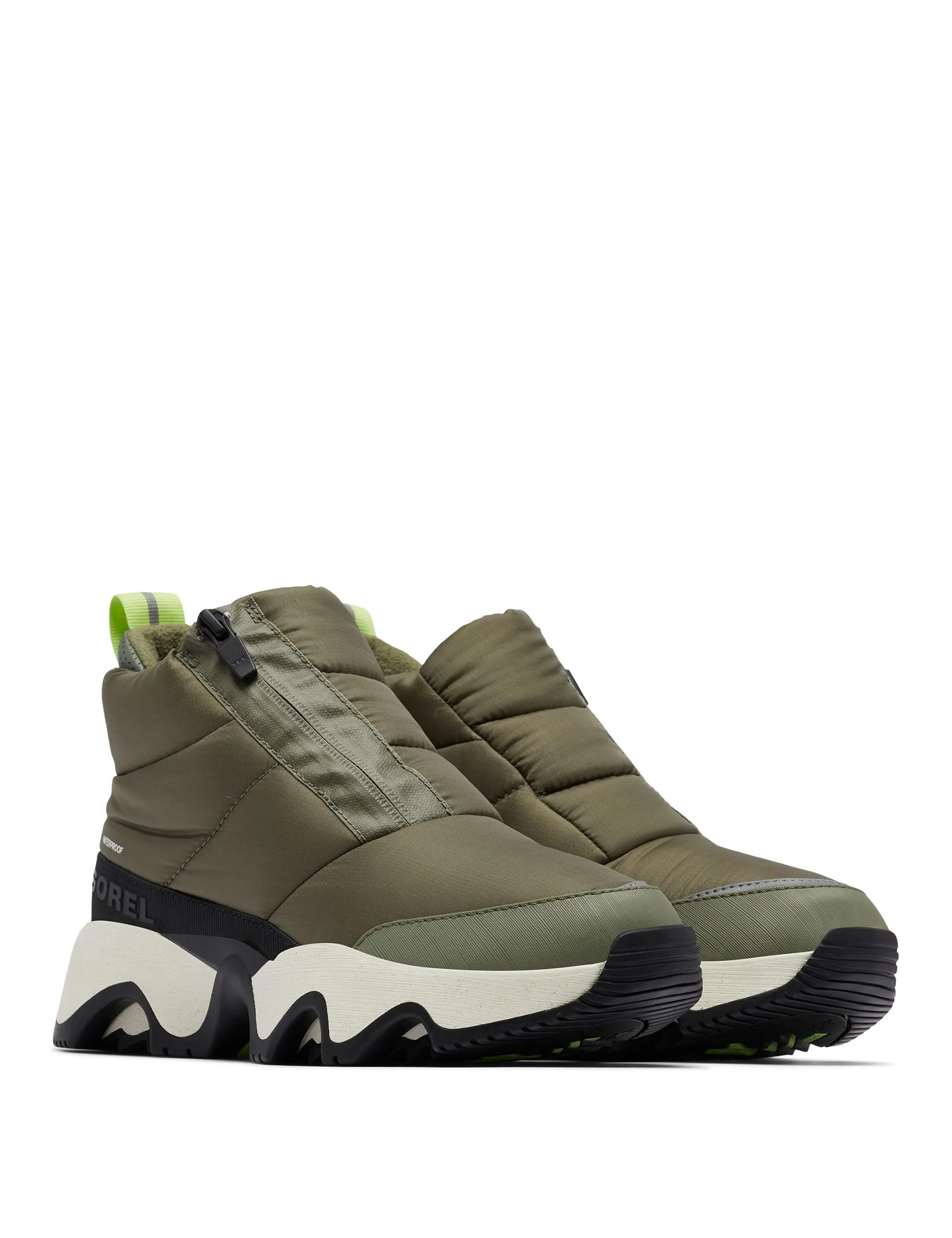 Kinetic Impact Puffy Sneaker Boot - Stone Green/Black