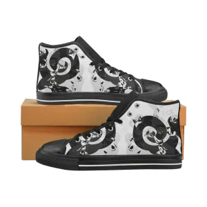 Men's Aries Zodiac Print Canvas High Top Shoes