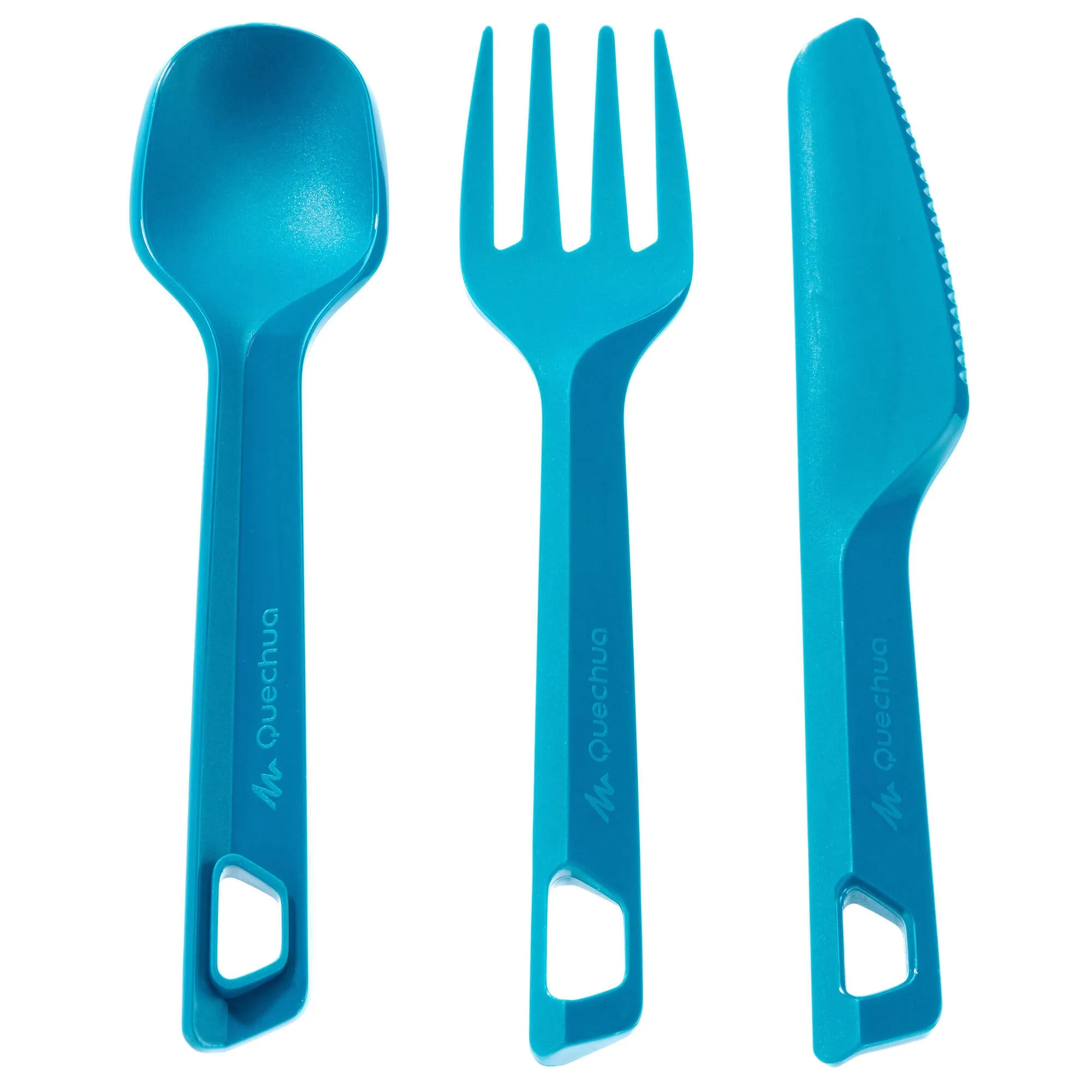 Quechua 3-Piece Plastic Camping Cutlery Set