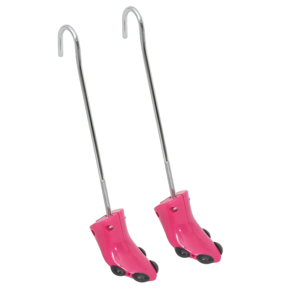 vidaXL Boot Stretchers with Shoe Horn Pink EU 34-40 Plastic