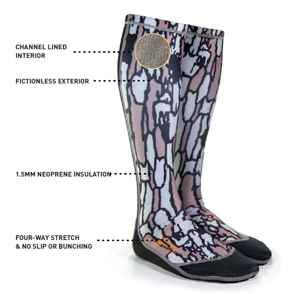 WORN Camouflage Frictionless 1.5mm Neoprene Wader Socks